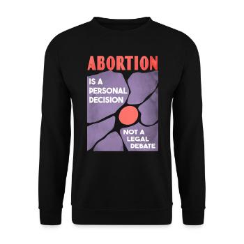 Affiche Pro Choice - Graphique Vintage des années 60 - Sweat-shirt Unisexe - noir - Devant - Alina (178cm) & Michal (187cm)