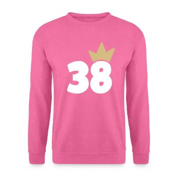 38 Numéro de couronne 38 - Sweat-shirt Unisexe - rose - Devant