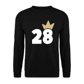28 Crown number 28 - Unisex Sweatshirt - black - Front - Alina (178cm) & Michal (187cm)