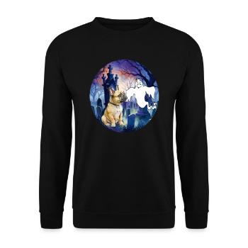 Dog in the graveyard - Unisex Sweatshirt - black - Front - Alina (178cm) & Michal (187cm)