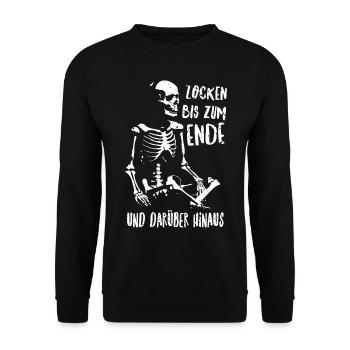 Zocken Bis Zum Ende - Unisex Pullover - Schwarz - Vorne - Alina (178cm) & Michal (187cm)