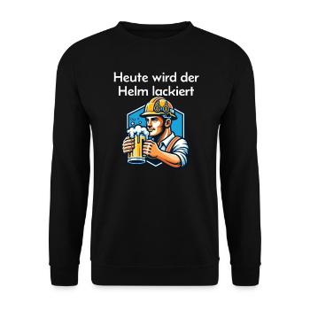 Beer - Today the helmet is painted Toast - Unisex Sweatshirt - black - Front - Alina (178cm) & Michal (187cm)