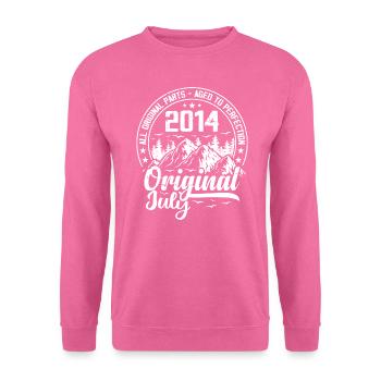 juillet 2014 Original:10 Ans Cadeau d'Anniversaire - Sweat-shirt Unisexe - rose - Devant