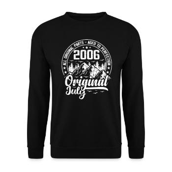 juillet 2006 Original:18 Ans Cadeau d'Anniversaire - Sweat-shirt Unisexe - noir - Devant - Alina (178cm) & Michal (187cm)