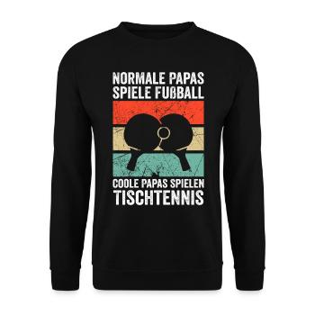 Table Tennis Dad Table Tennis Dad Gift - Unisex Sweatshirt - black - Front - Alina (178cm) & Michal (187cm)