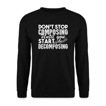 Composer Don't Stop Composing - Unisex Sweatshirt - black - Front - Alina (178cm) & Michal (187cm)