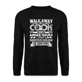 Cook Cook Has Anger Issues - Unisex Sweatshirt - black - Front - Alina (178cm) & Michal (187cm)