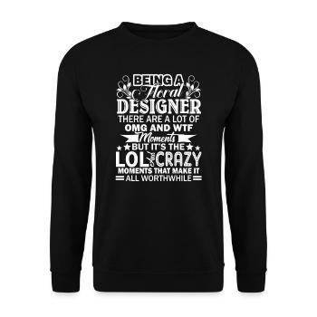 Floral Designer Being A Floral Designer - Unisex Sweatshirt - black - Front - Alina (178cm) & Michal (187cm)