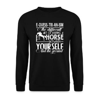 Equestrian Definition - Unisex Sweatshirt - black - Front - Alina (178cm) & Michal (187cm)