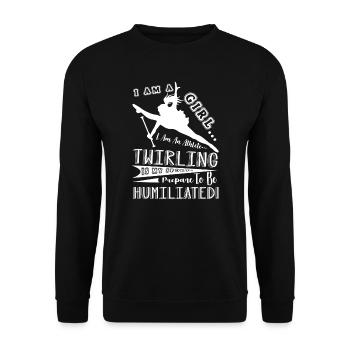 I Am An Athlete - Unisex Sweatshirt - black - Front - Alina (178cm) & Michal (187cm)