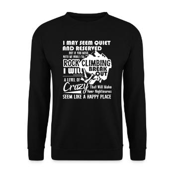 Don't Mess With Me When I am Rock Climbing - Unisex Sweatshirt - black - Front - Alina (178cm) & Michal (187cm)