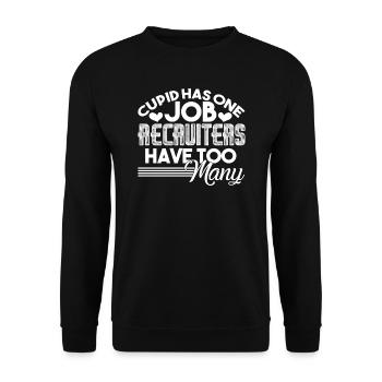 Recruiter Recruiters Have Too Many - Unisex Sweatshirt - black - Front - Alina (178cm) & Michal (187cm)