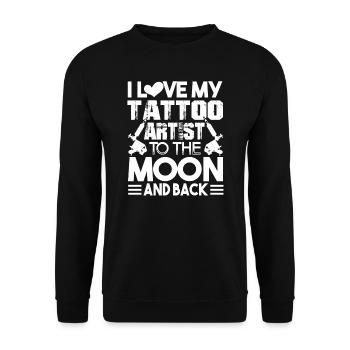 Tattoo Artist I Love My Tattoo Artist - Unisex Sweatshirt - black - Front - Alina (178cm) & Michal (187cm)