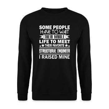 Proud Structural Engineer Mama - Unisex Sweatshirt - black - Front - Alina (178cm) & Michal (187cm)
