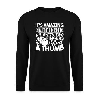 Bowling Is Amazing - Unisex Sweatshirt - black - Front - Alina (178cm) & Michal (187cm)