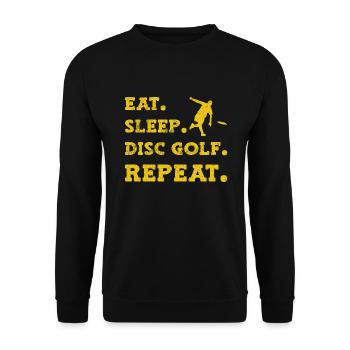 Disc Golf Frisbee - Unisex Sweatshirt - black - Front - Alina (178cm) & Michal (187cm)