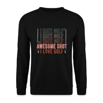 Golf Golfeurs Golfeurs - Sweat-shirt Unisexe - noir - Devant - Alina (178cm) & Michal (187cm)