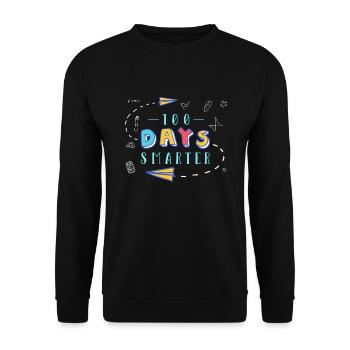 100 jours d’école - Sweat-shirt Unisexe - noir - Devant - Alina (178cm) & Michal (187cm)