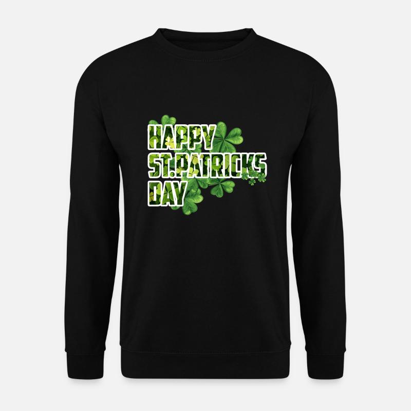 Joyeuse Saint-Patrick - Shamrock Design - Sweat-shirt Unisexe - noir