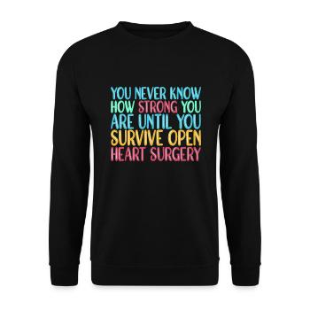 Crise cardiaque Chirurgie cardiaque Chirurgie Hospital - Sweat-shirt Unisexe - noir - Devant - Alina (178cm) & Michal (187cm)