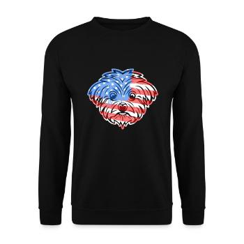 Maltese Maltese Flag - Unisex Sweatshirt - black - Front - Alina (178cm) & Michal (187cm)