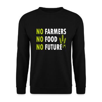 Pas d'agriculteurs, pas de nourriture, pas d'avenir - Sweat-shirt Unisexe - noir - Devant - Alina (178cm) & Michal (187cm)