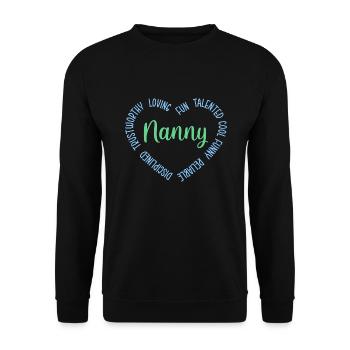 Nanny Babysitter Childminder - Unisex Sweatshirt - black - Front - Alina (178cm) & Michal (187cm)