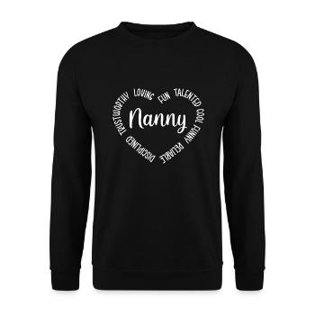 Nanny Babysitter Childminder - Unisex Sweatshirt - black - Front - Alina (178cm) & Michal (187cm)