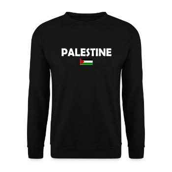 Free Palestine - Unisex Sweatshirt - black - Front - Alina (178cm) & Michal (187cm)