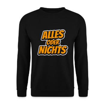 Alles oder Nichts - Unisex Pullover - Schwarz - Vorne - Alina (178cm) & Michal (187cm)