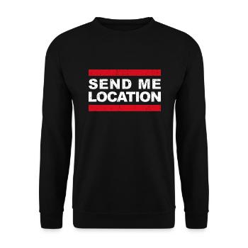 Envoyez-moi l’emplacement - Cool Meme - Sweat-shirt Unisexe - noir - Devant - Alina (178cm) & Michal (187cm)