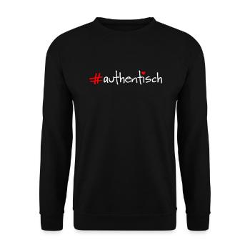 authentisch - Unisex Pullover - Schwarz - Vorne - Alina (178cm) & Michal (187cm)