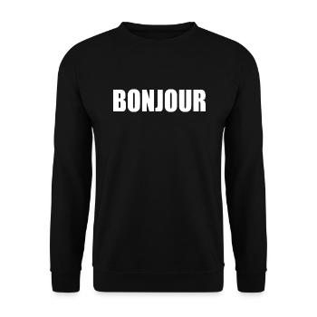 Bonjour - Unisex Pullover - Schwarz - Vorne - Alina (178cm) & Michal (187cm)