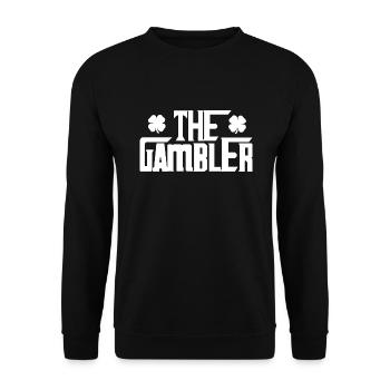 Gambler - Casino - Geschenk - Spieler - Unisex Pullover - Schwarz - Vorne - Alina (178cm) & Michal (187cm)