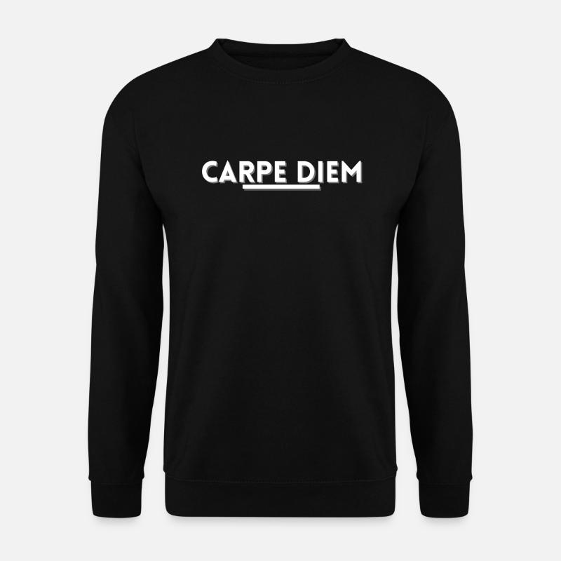 Carpe Diem. Geschenk Karpfen diem - Unisex Pullover - Schwarz