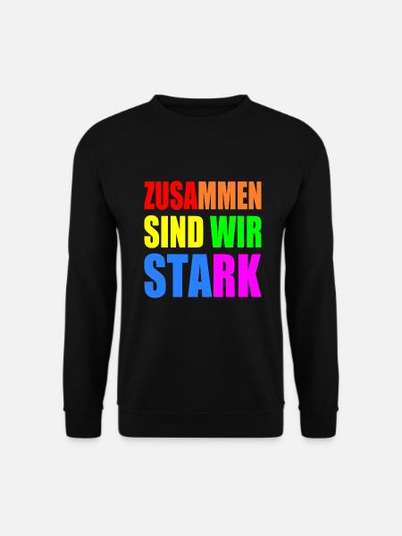 zusammen sind wir stark - Unisex Pullover - Schwarz