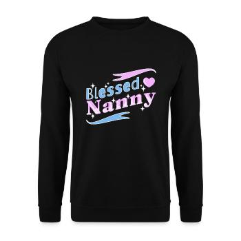 Nanny Babysitter Childminder - Unisex Sweatshirt - black - Front - Alina (178cm) & Michal (187cm)