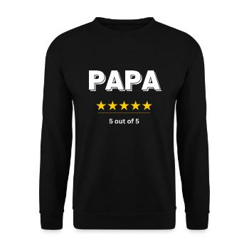 Dad Father Father's Day Stars Best Dad Gift - Unisex Sweatshirt - black - Front - Alina (178cm) & Michal (187cm)
