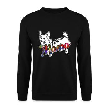 Pembroke Welsh Corgi Pembroke Welsh Corgi Mama - Unisex Sweatshirt - black - Front - Alina (178cm) & Michal (187cm)