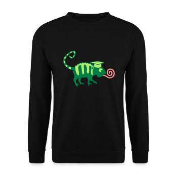 Examen Chameleon Silhoutte Doktorhut Promotion - Sweat-shirt Unisexe - noir - Devant - Alina (178cm) & Michal (187cm)