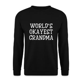 Die krasseste Oma der Welt - Unisex Pullover - Schwarz - Vorne - Alina (178cm) & Michal (187cm)