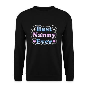 Nanny Babysitterin Tagesmutter - Unisex Pullover - Schwarz - Vorne - Alina (178cm) & Michal (187cm)