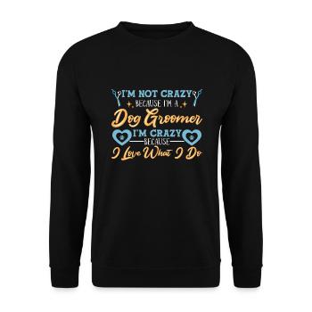 Toiletteur pour chiens Toiletteur pour chien - Sweat-shirt Unisexe - noir - Devant - Alina (178cm) & Michal (187cm)