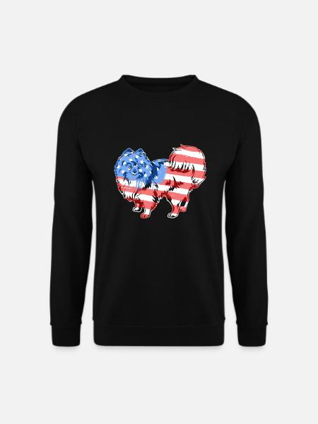 Pomeranian Pomeranian Flag - Unisex Sweatshirt - black