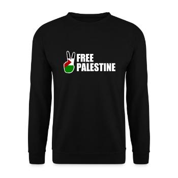 Free palestine - Sweat-shirt Unisexe - noir - Devant - Alina (178cm) & Michal (187cm)