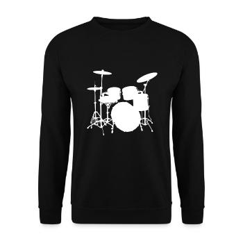 Drums - Unisex Sweatshirt - black - Front - Alina (178cm) & Michal (187cm)