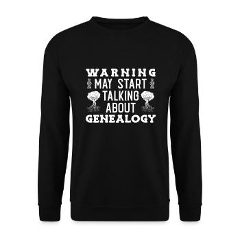 Généalogiste - Sweat-shirt Unisexe - noir - Devant - Alina (178cm) & Michal (187cm)