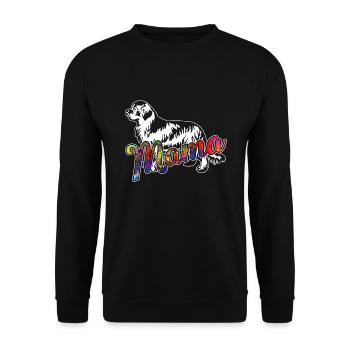 Newfoundland Dog Newfoundland Dog Mama - Unisex Sweatshirt - black - Front - Alina (178cm) & Michal (187cm)