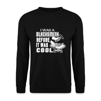 Blacksmith I Was A Blacksmith Before It Was Cool - Unisex Sweatshirt - black - Front - Alina (178cm) & Michal (187cm)