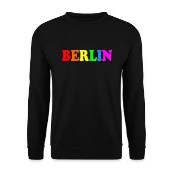 Berlin - Unisex Pullover - Schwarz - Vorne - Alina (178cm) & Michal (187cm)